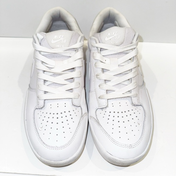 Nike FORCE 58 PREMIUM SB \'TRIPLE WHITE\' Sz 9.5 Men’s Sneakers main image 6